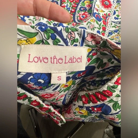 Love The Label Small Colorful Megan Elodie Paisley Floral Beautiful Blouse Top - Picture 5 of 10